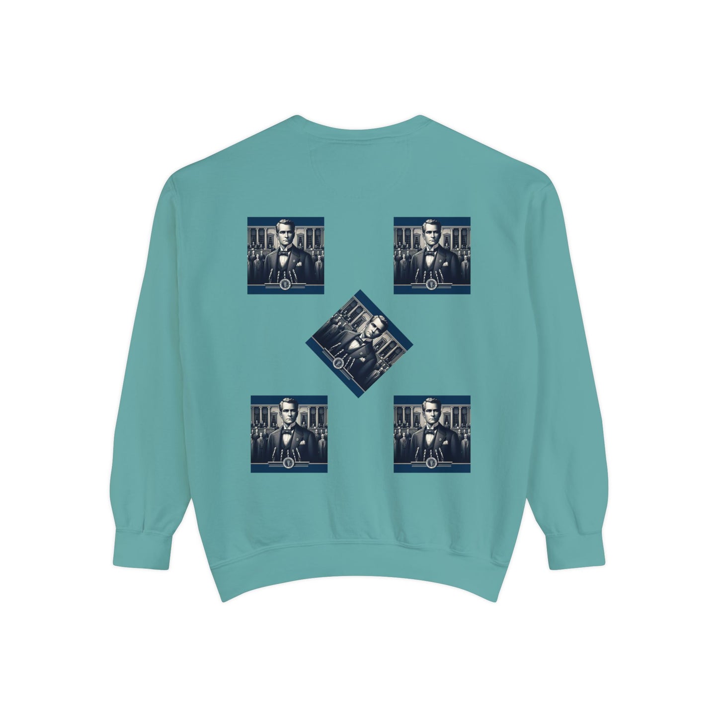 Bleu Square Unisex Garment-Dyed Sweatshirt