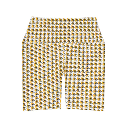 Bees High Waisted Yoga Shorts