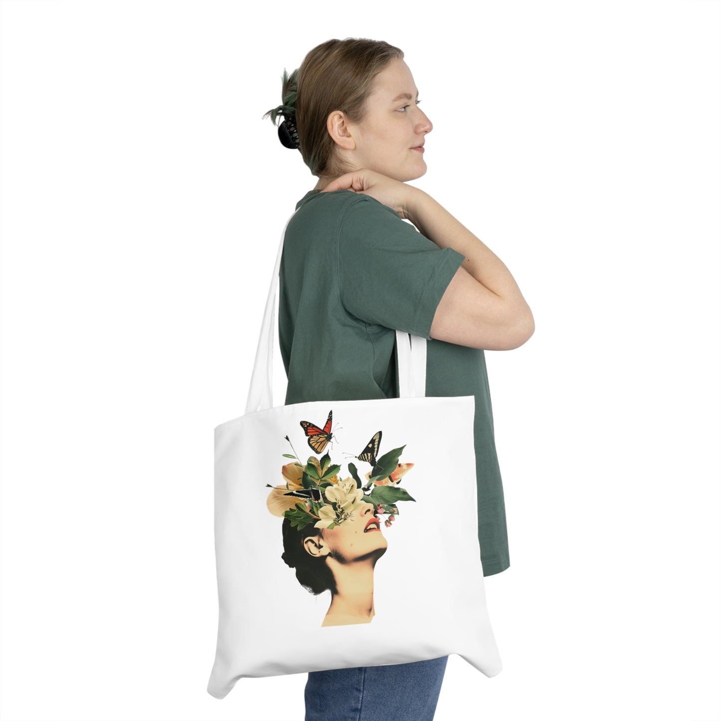 Flower Shoulder Tote Bag (AOP)