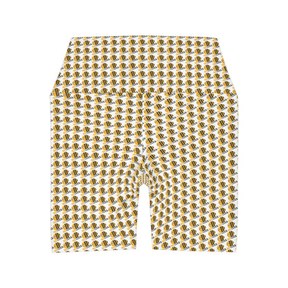 Bees High Waisted Yoga Shorts