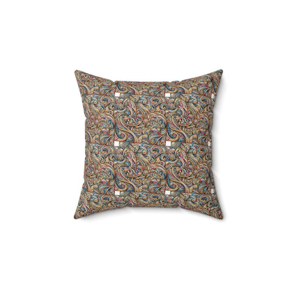 Multi Colour Spun Polyester Square Pillow