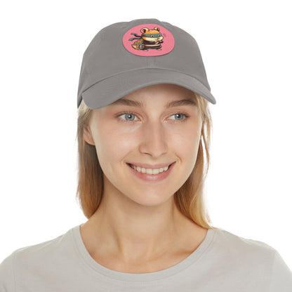 Tricky Mouse Dad Hat with Leather Patch (Round)