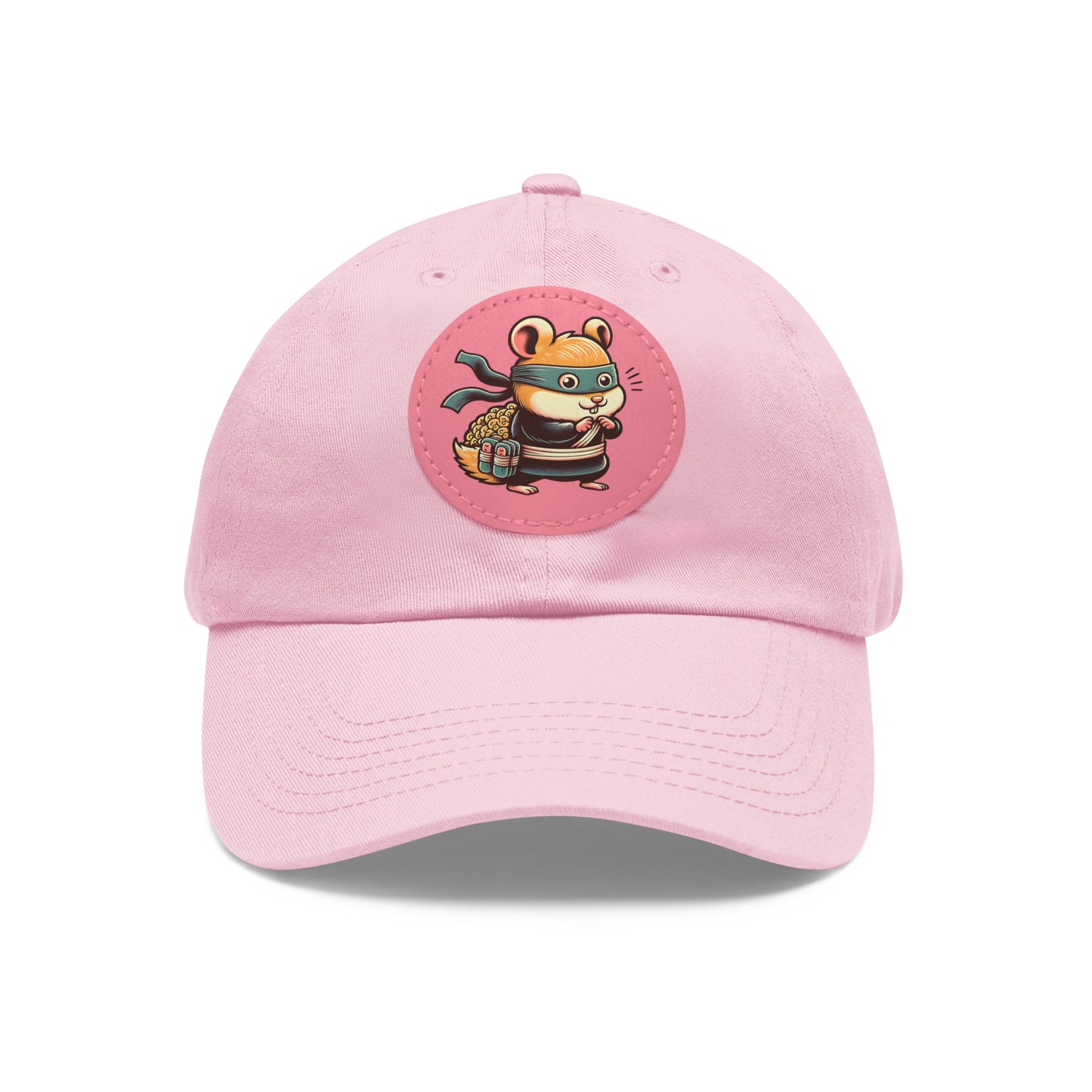 Tricky Mouse Dad Hat with Leather Patch (Round)