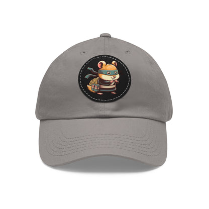 Tricky Mouse Dad Hat with Leather Patch (Round)