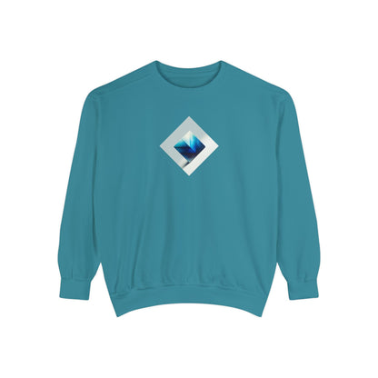 Bleu Square Unisex Garment-Dyed Sweatshirt