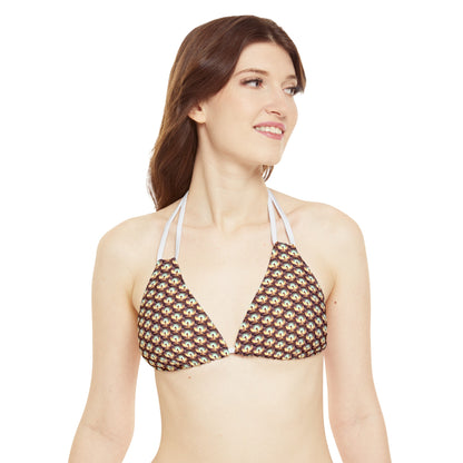 Fantasy Strappy Triangle Bikini Top (AOP)