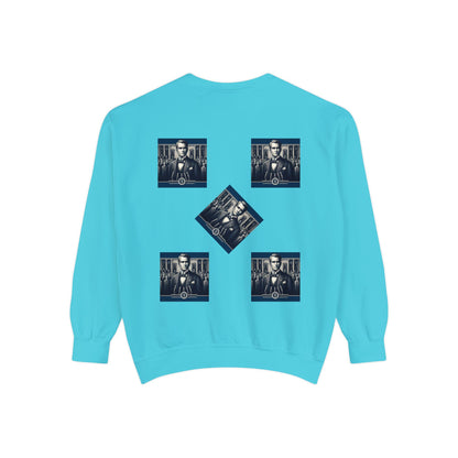 Bleu Square Unisex Garment-Dyed Sweatshirt