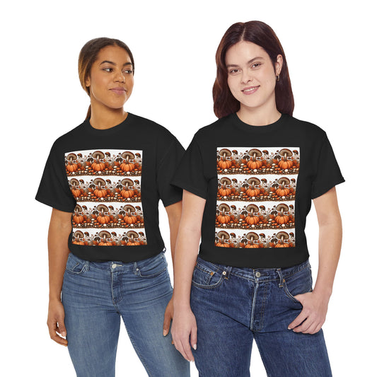 Pumpkin & Mushroom Unisex Heavy Cotton Tee