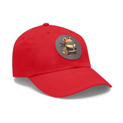 Tricky Mouse Dad Hat with Leather Patch (Round)