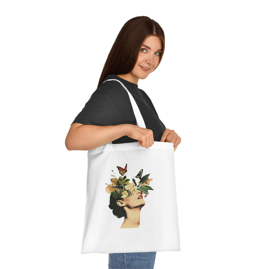 Flower Cotton Tote Bag  -  Available in UK and Europe Only