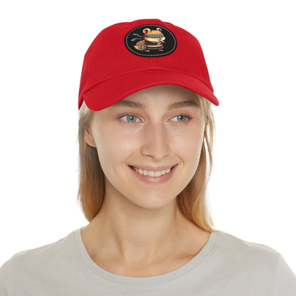 Tricky Mouse Dad Hat with Leather Patch (Round)