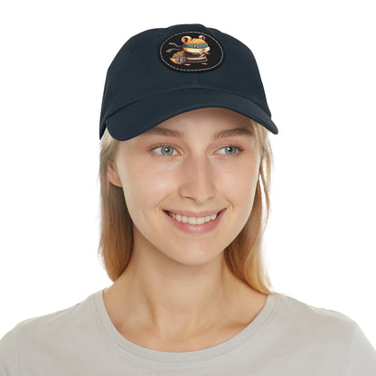 Tricky Mouse Dad Hat with Leather Patch (Round)