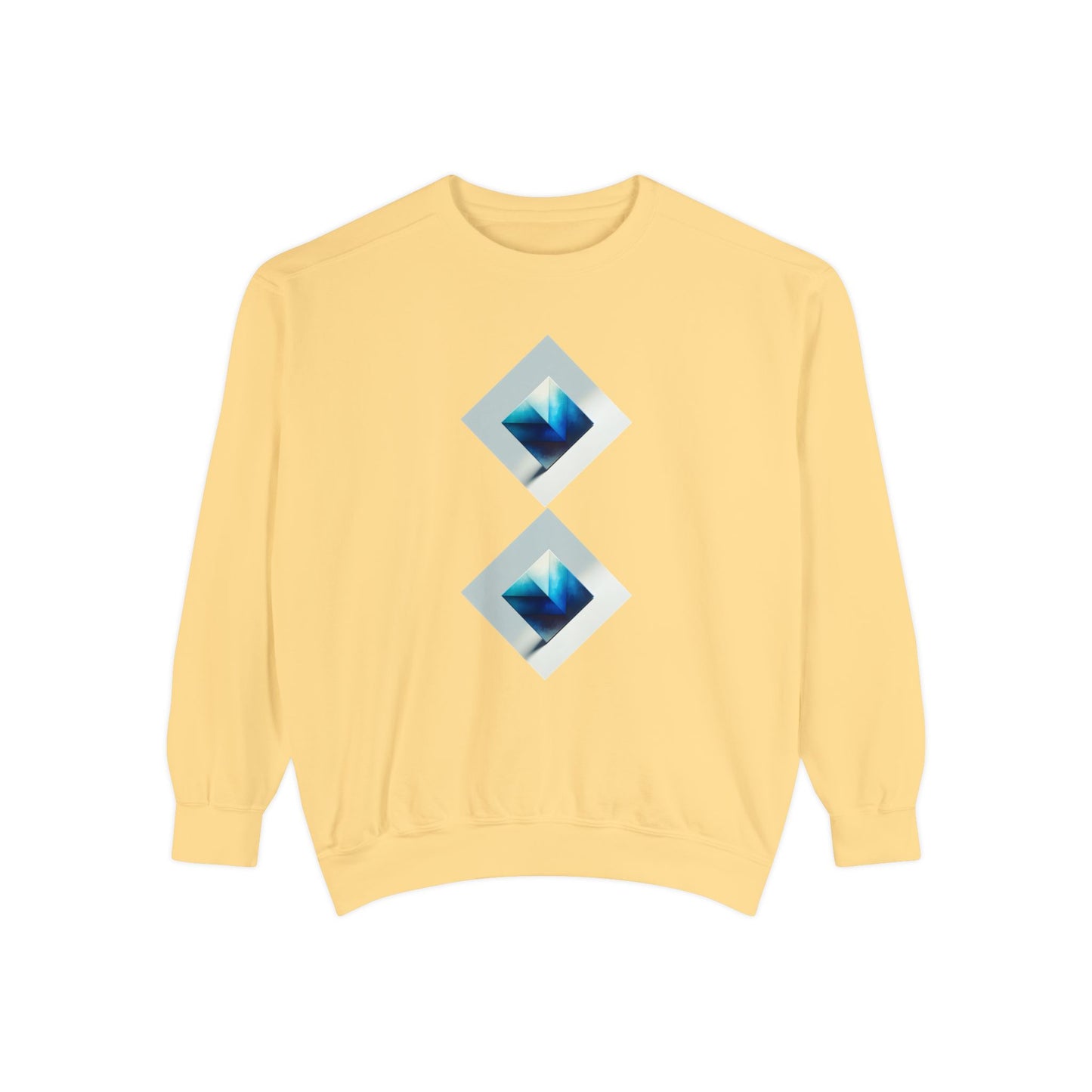 Blue Square Unisex Garment-Dyed Sweatshirt