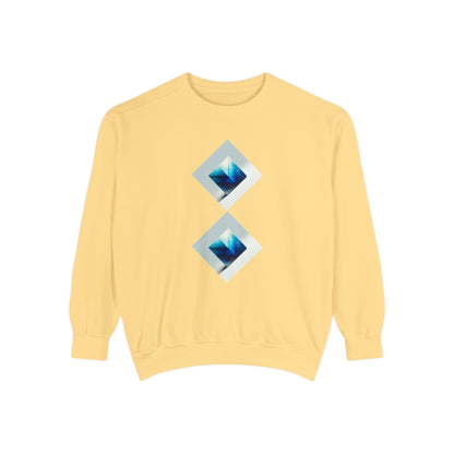 Blue Square Unisex Garment-Dyed Sweatshirt