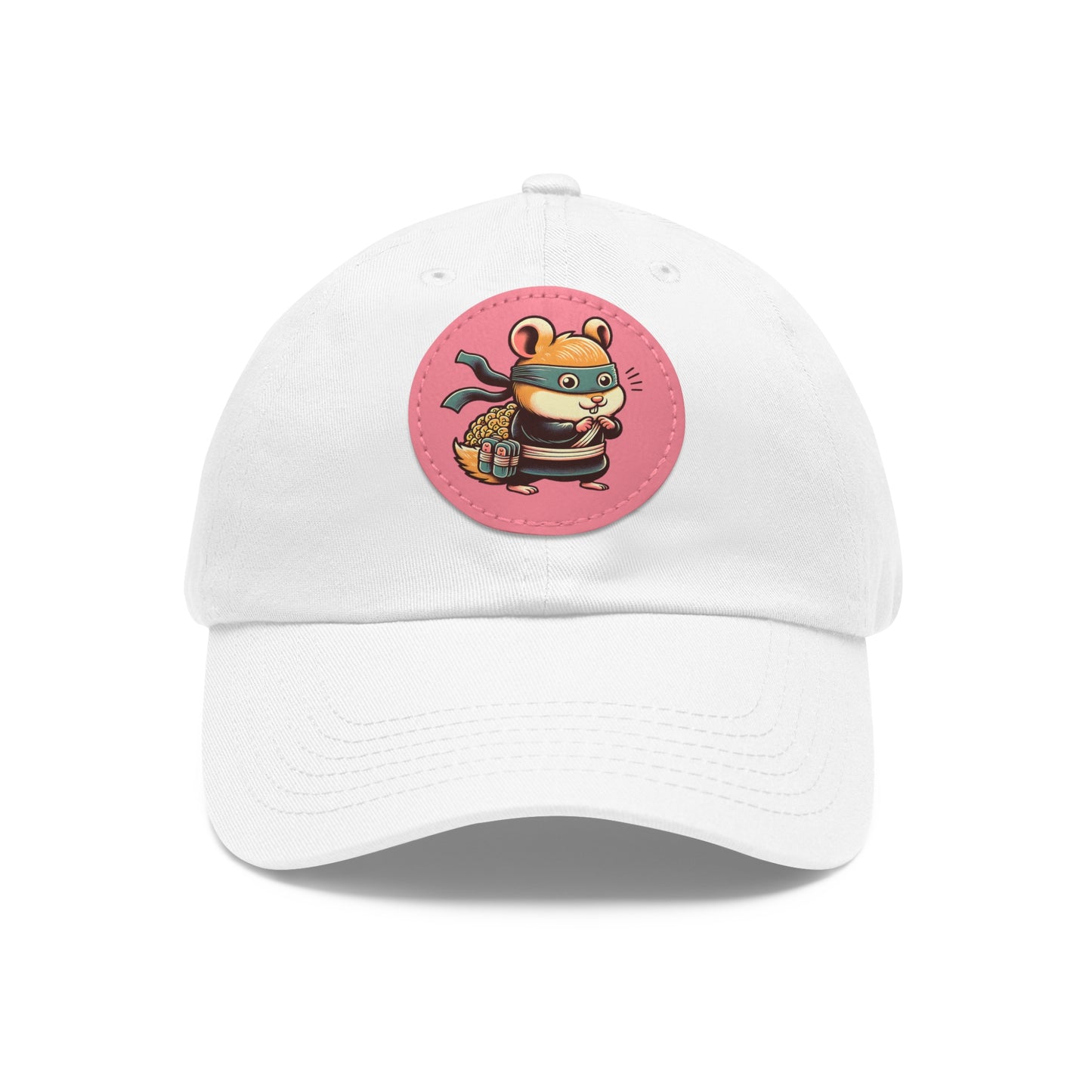 Tricky Mouse Dad Hat with Leather Patch (Round)