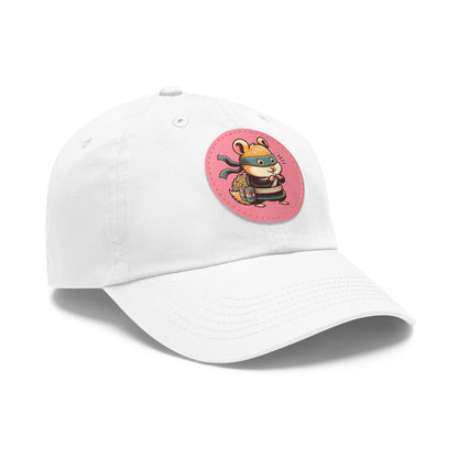 Tricky Mouse Dad Hat with Leather Patch (Round)