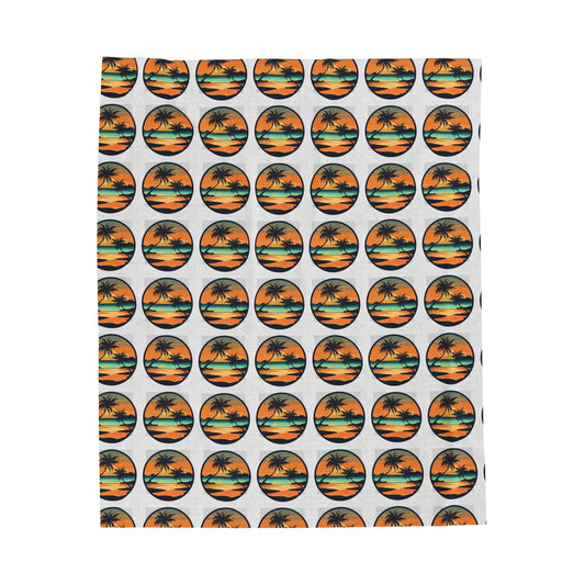 Africa sun set Velveteen Plush Blanket