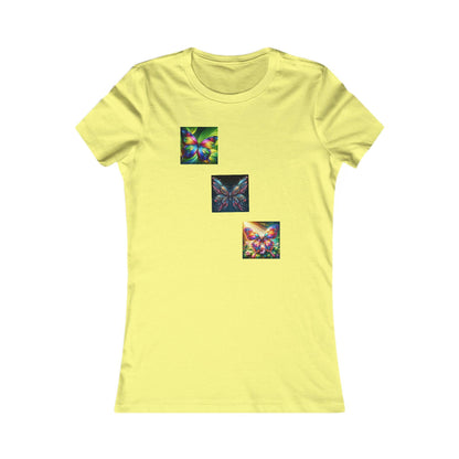 3 Butterflies Women's Slim Fit Favorite Tee - Zion Legend Fashions