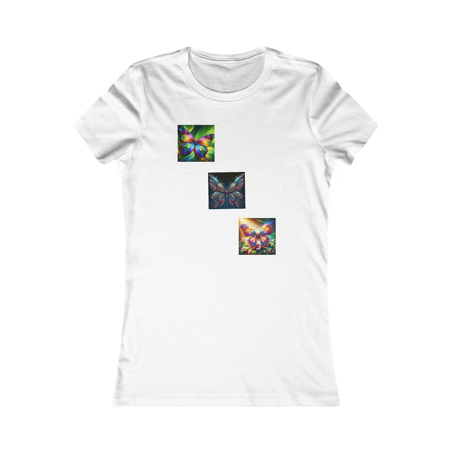 3 Butterflies Women's Slim Fit Favorite Tee - Zion Legend Fashions