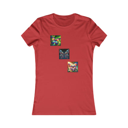 3 Butterflies Women's Slim Fit Favorite Tee - Zion Legend Fashions