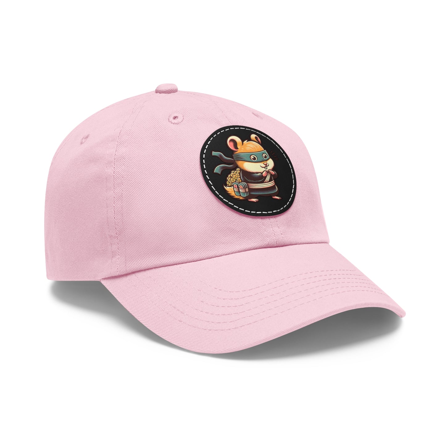 Tricky Mouse Dad Hat with Leather Patch (Round)