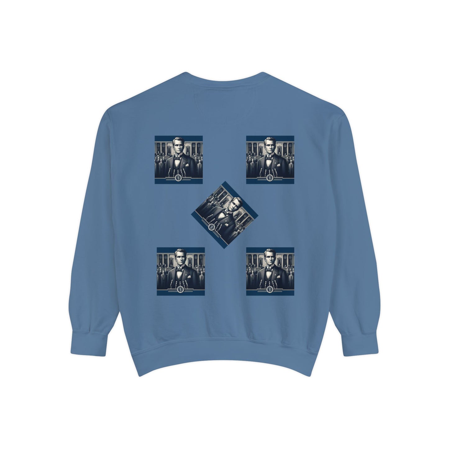 Bleu Square Unisex Garment-Dyed Sweatshirt