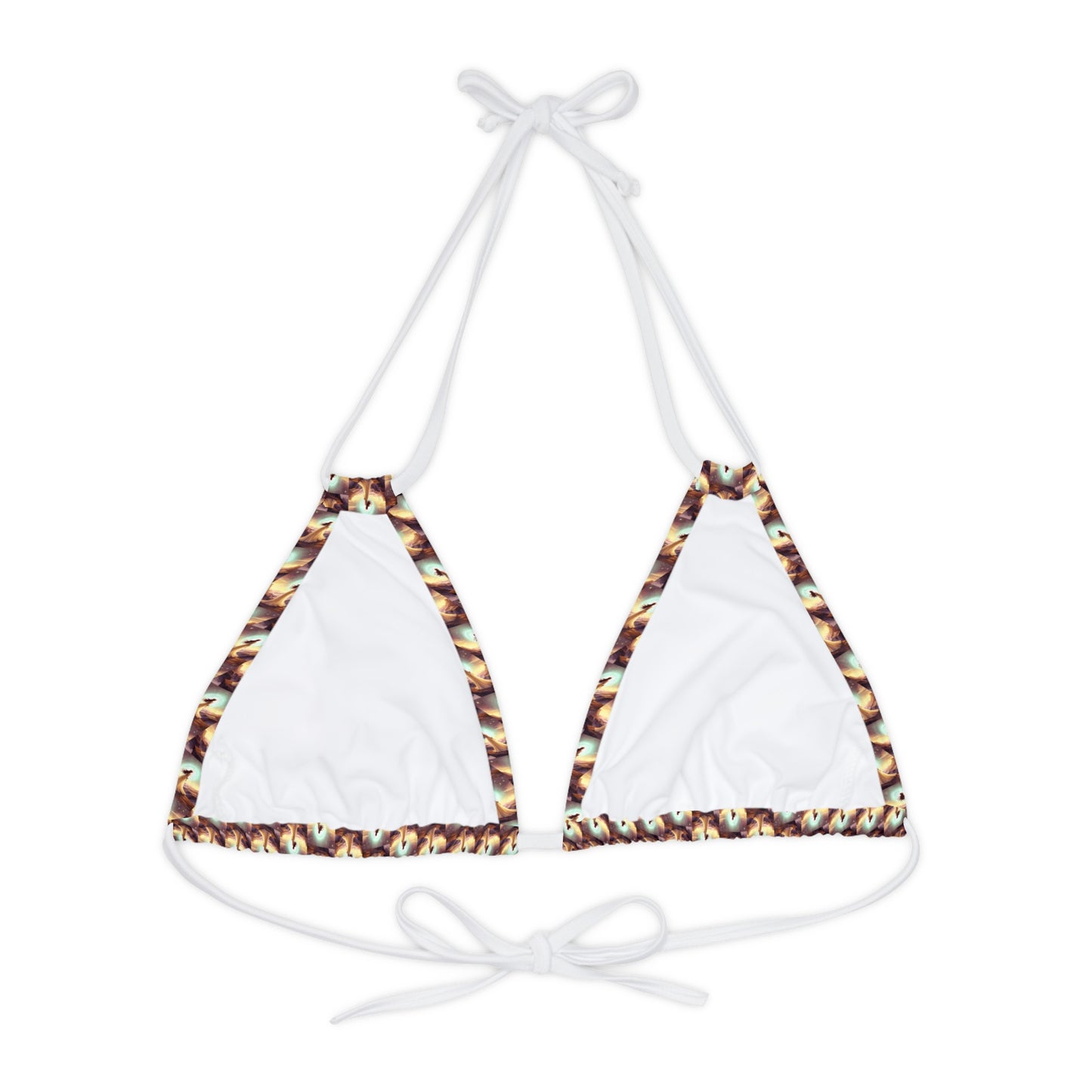 Fantasy Strappy Triangle Bikini Top (AOP)