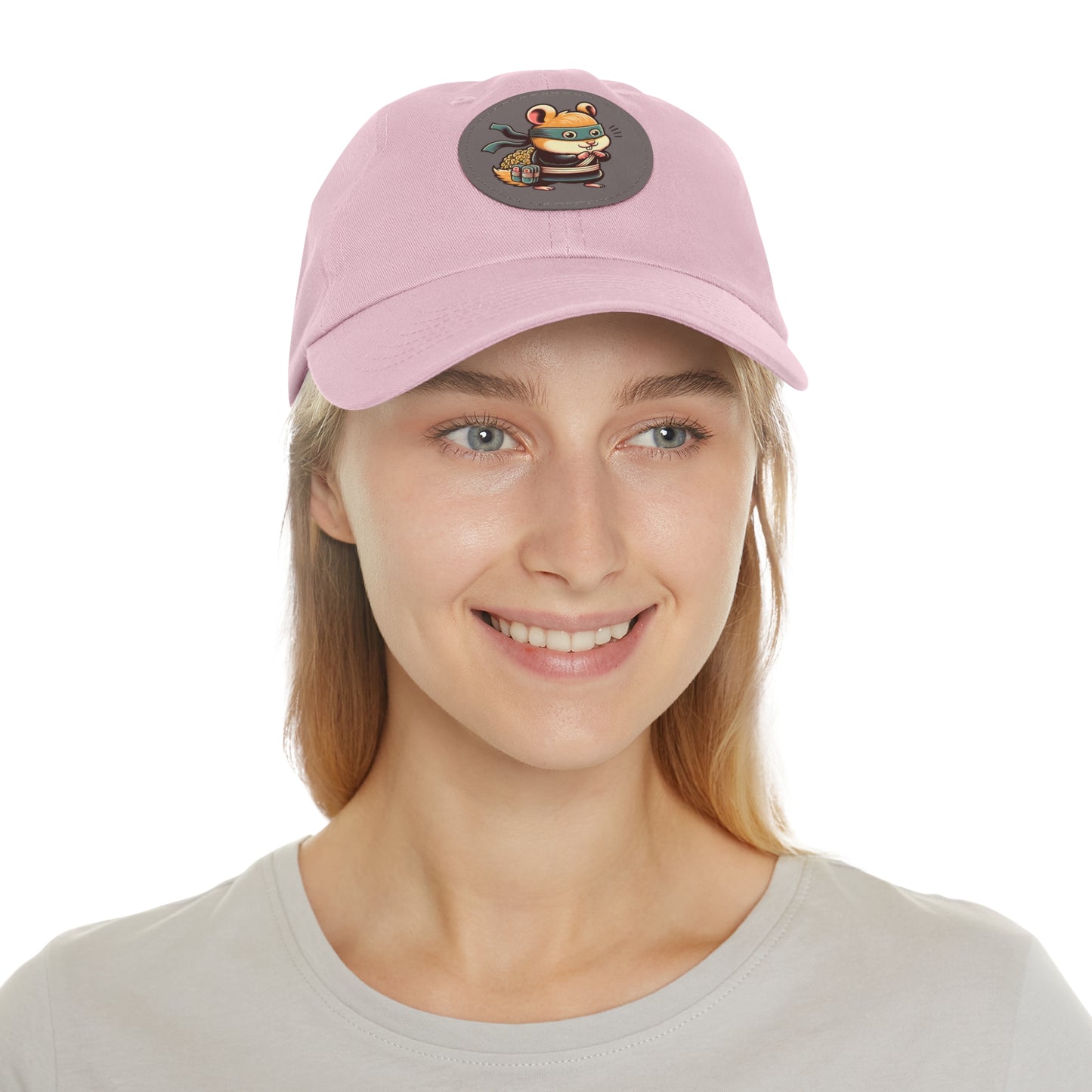 Tricky Mouse Dad Hat with Leather Patch (Round)