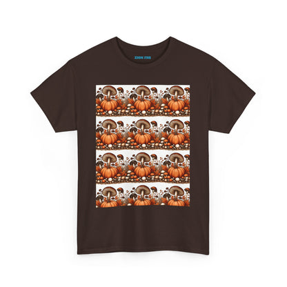 Pumpkin & Mushroom Unisex Heavy Cotton Tee