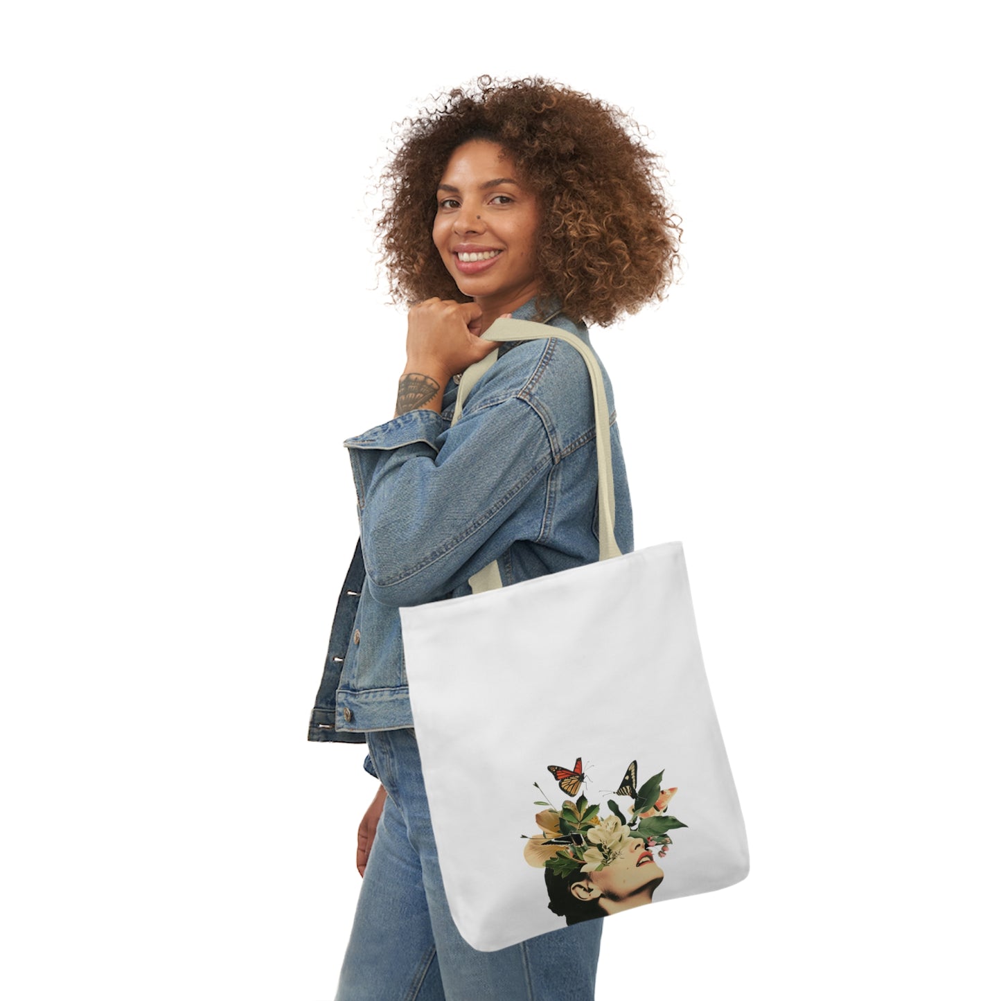 Month Canvas Tote Bag, 5-Color Straps