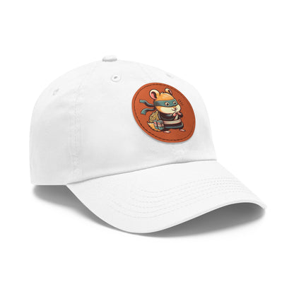 Tricky Mouse Dad Hat with Leather Patch (Round)