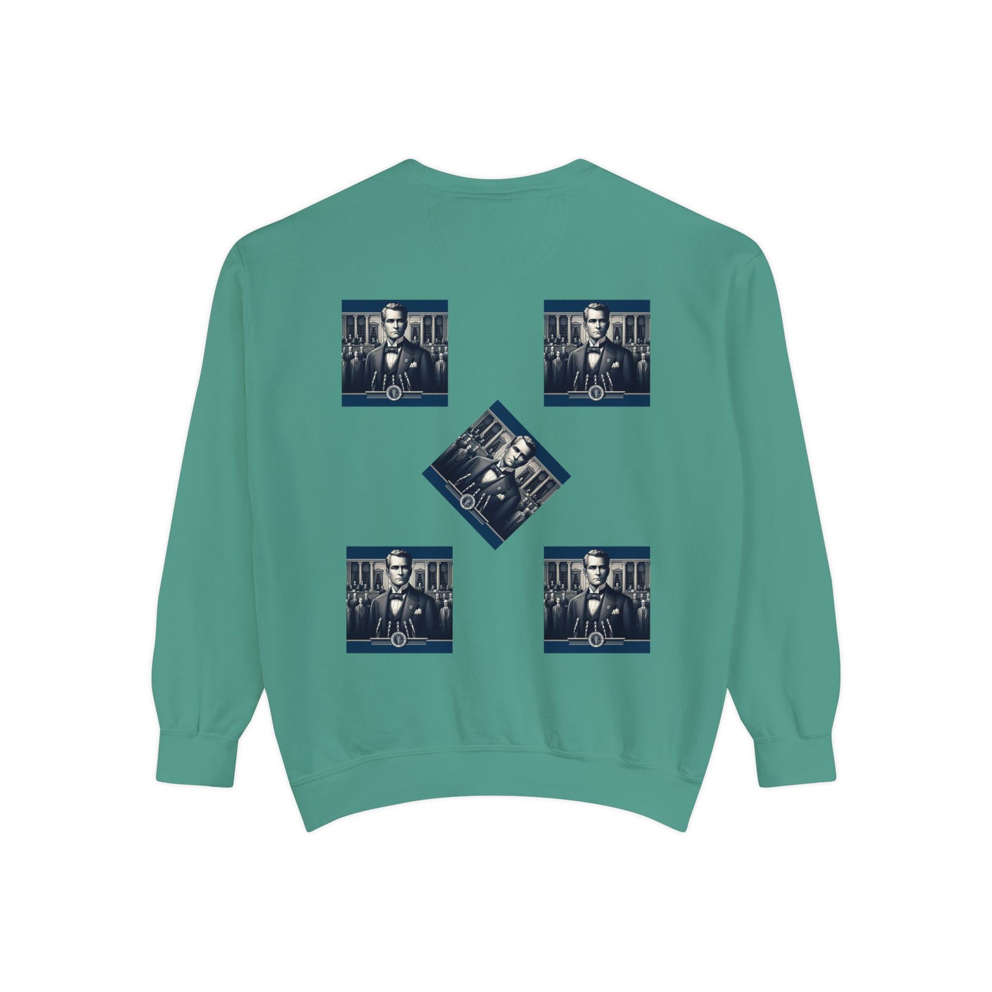 Bleu Square Unisex Garment-Dyed Sweatshirt