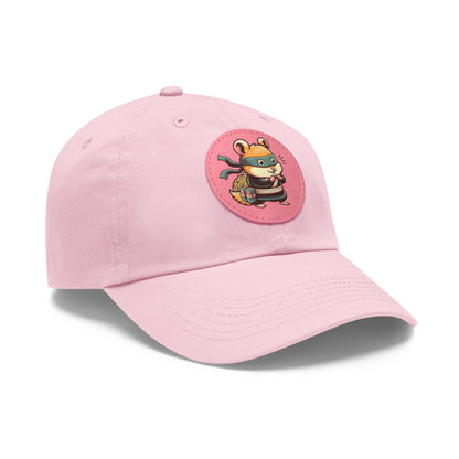 Tricky Mouse Dad Hat with Leather Patch (Round)