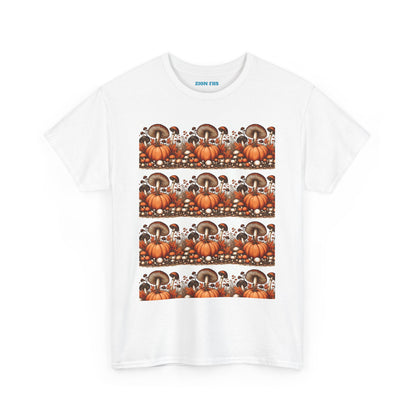 Pumpkin & Mushroom Unisex Heavy Cotton Tee