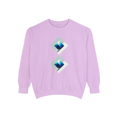 Blue Square Unisex Garment-Dyed Sweatshirt