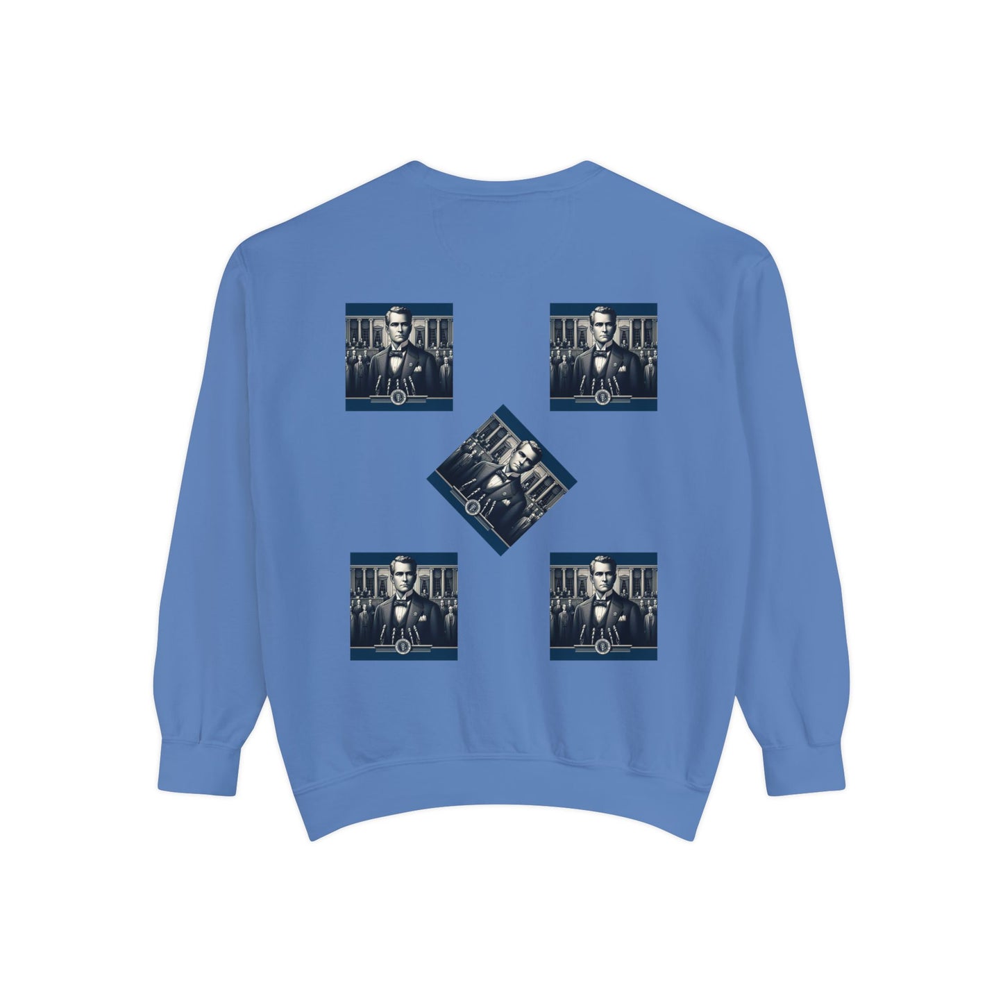 Bleu Square Unisex Garment-Dyed Sweatshirt