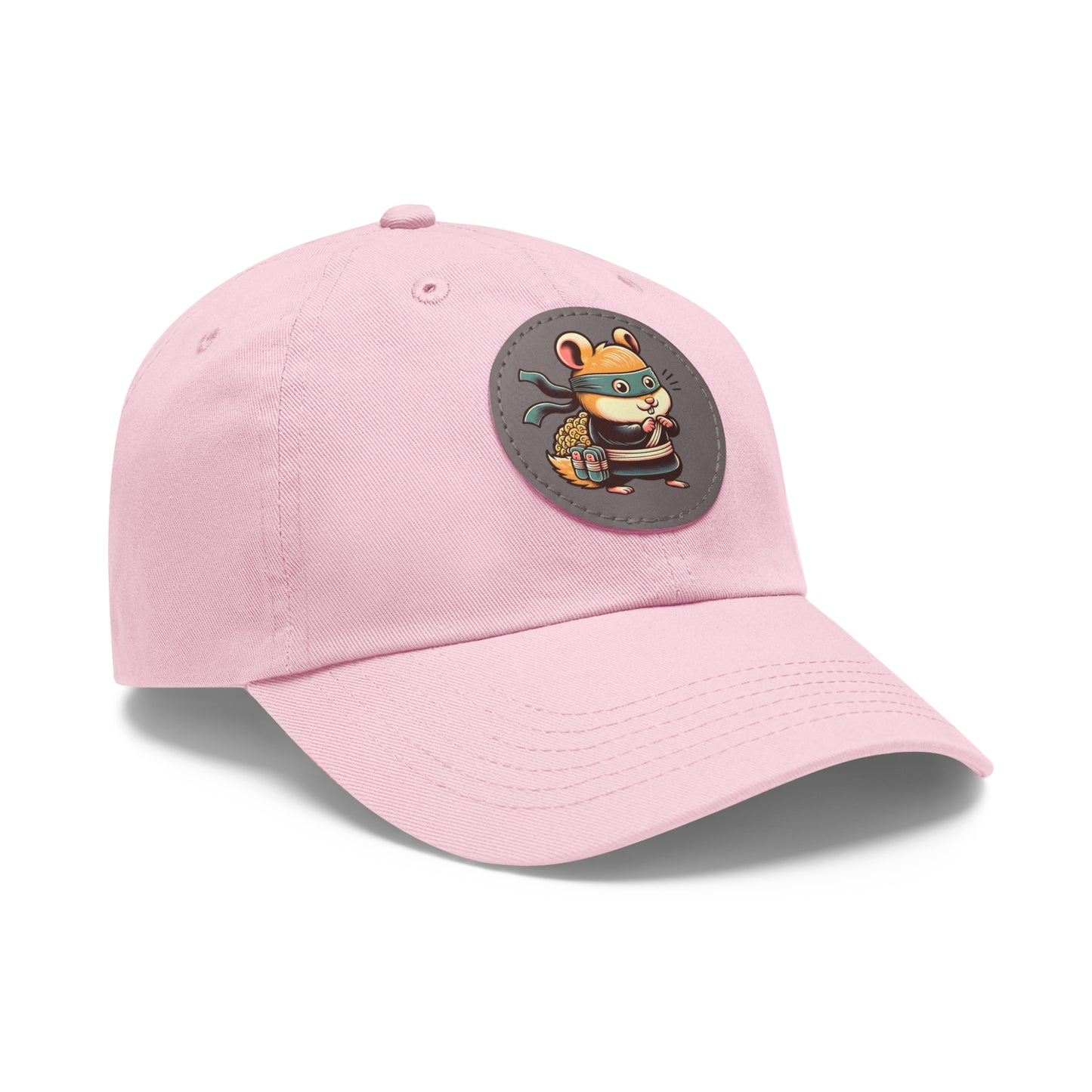 Tricky Mouse Dad Hat with Leather Patch (Round)