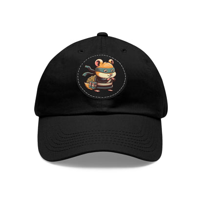 Tricky Mouse Dad Hat with Leather Patch (Round)