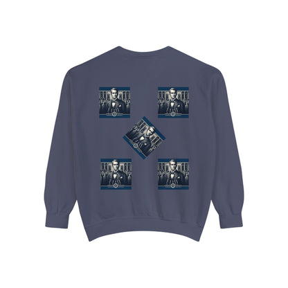 Bleu Square Unisex Garment-Dyed Sweatshirt