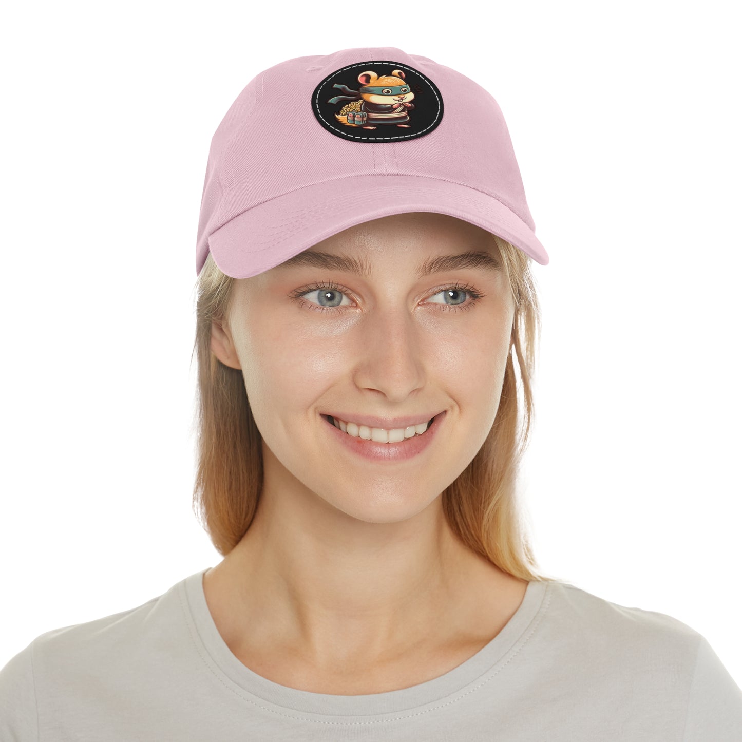 Tricky Mouse Dad Hat with Leather Patch (Round)