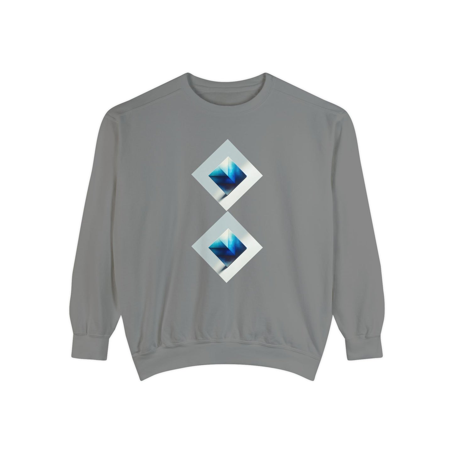 Blue Square Unisex Garment-Dyed Sweatshirt