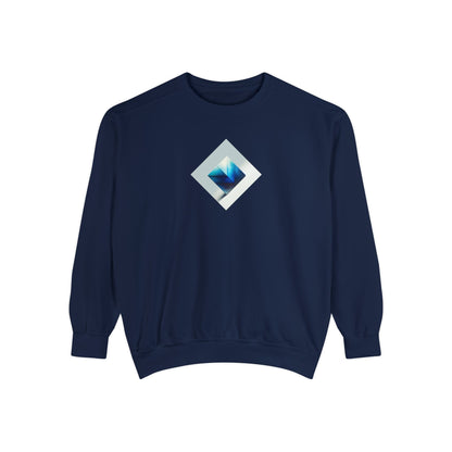 Bleu Square Unisex Garment-Dyed Sweatshirt