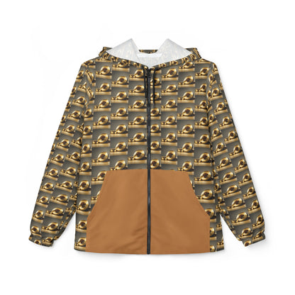 Brown Windbreaker Jacket (AOP)