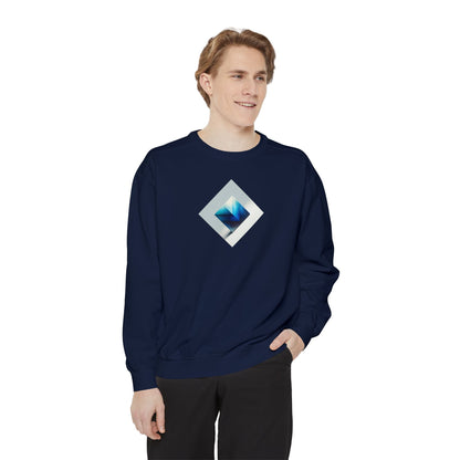 Bleu Square Unisex Garment-Dyed Sweatshirt