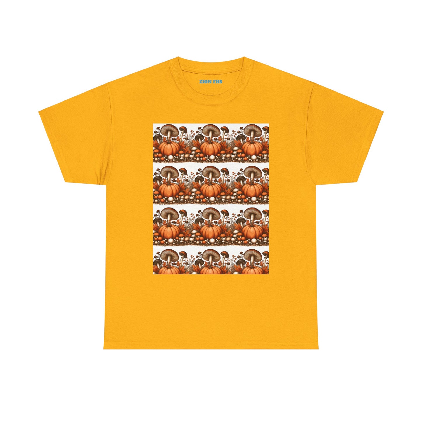 Pumpkin & Mushroom Unisex Heavy Cotton Tee