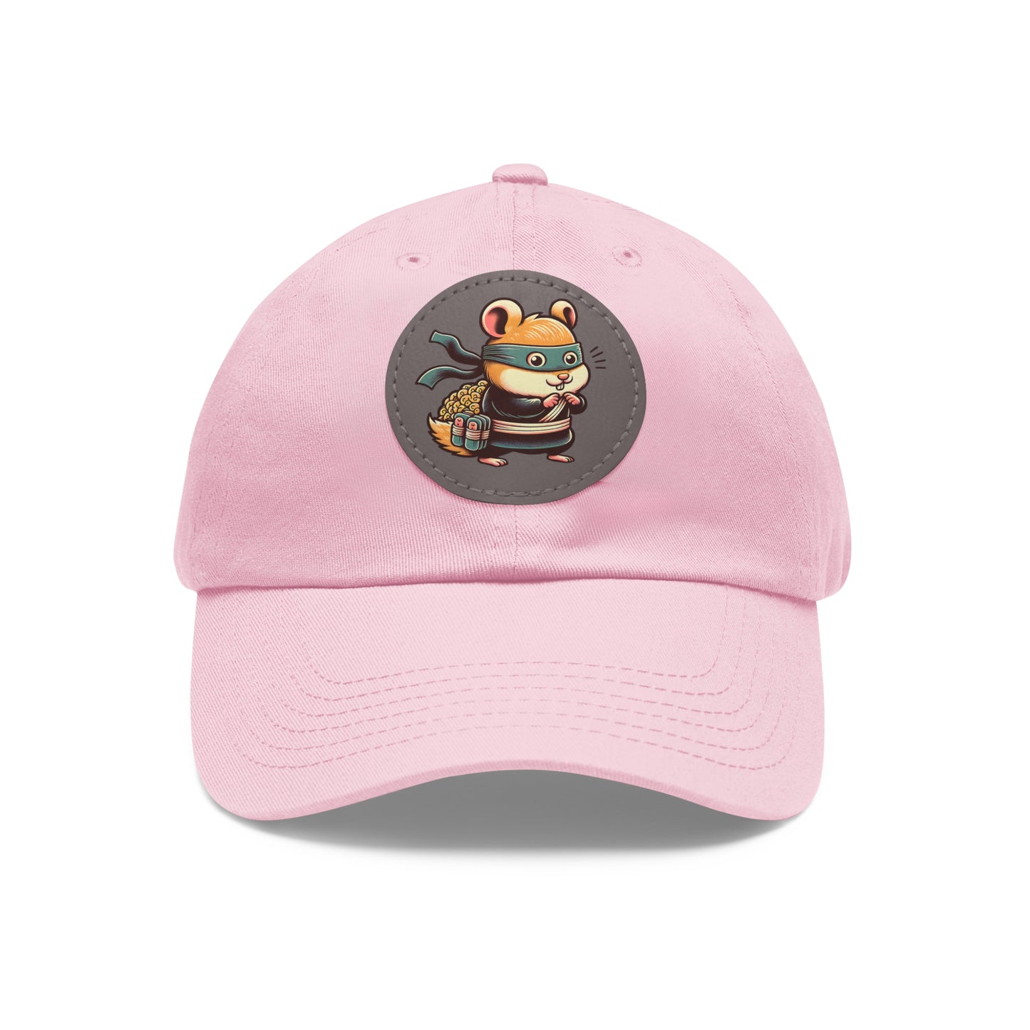 Tricky Mouse Dad Hat with Leather Patch (Round)