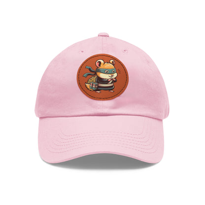 Tricky Mouse Dad Hat with Leather Patch (Round)