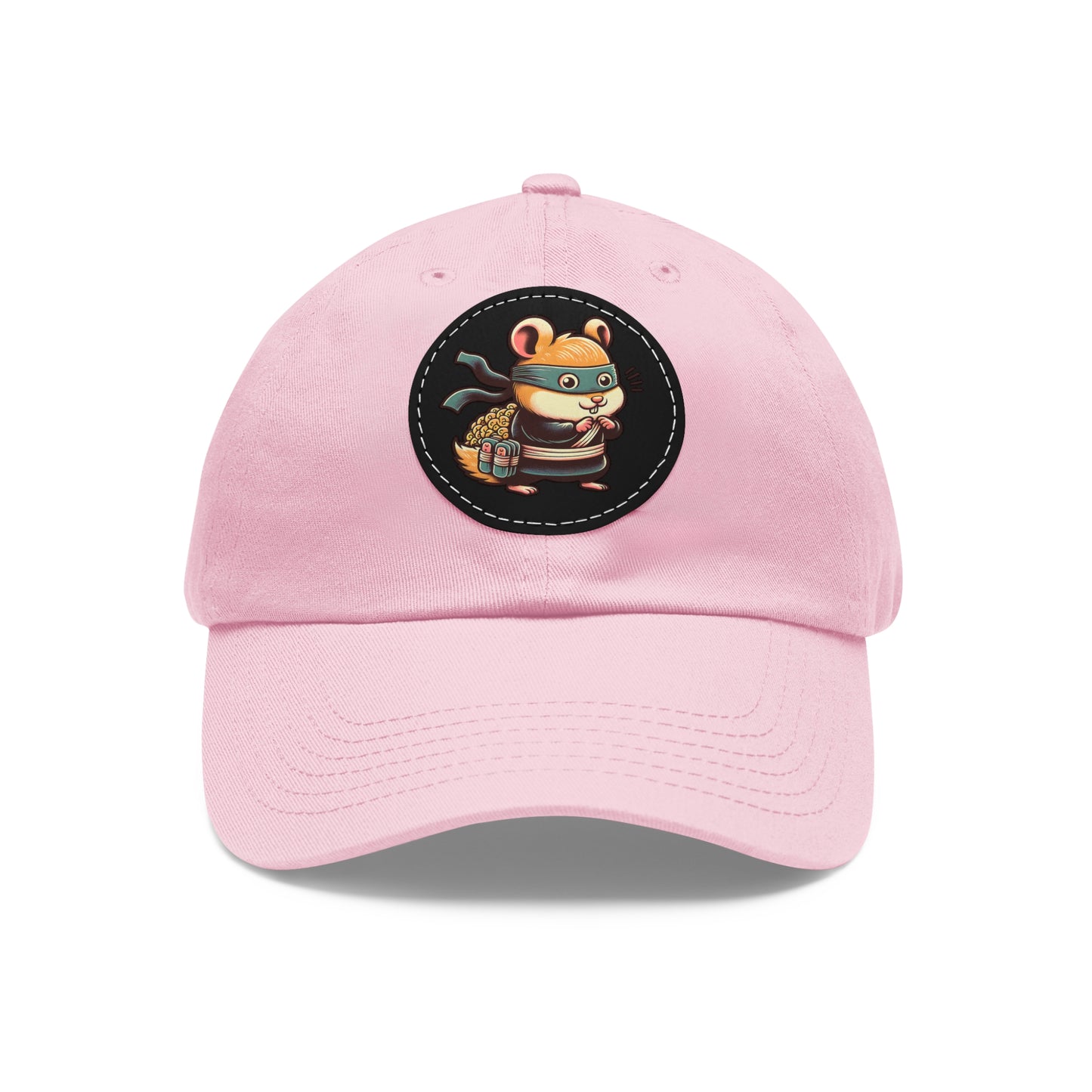 Tricky Mouse Dad Hat with Leather Patch (Round)