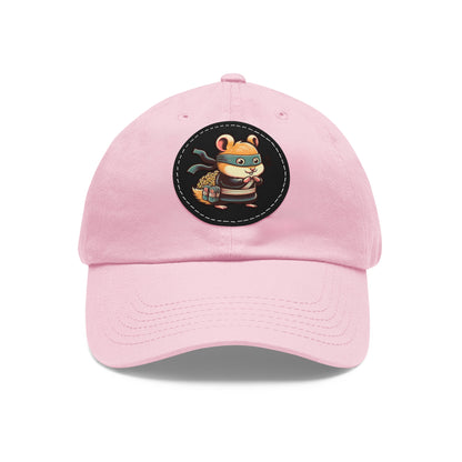 Tricky Mouse Dad Hat with Leather Patch (Round)