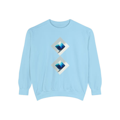 Blue Square Unisex Garment-Dyed Sweatshirt